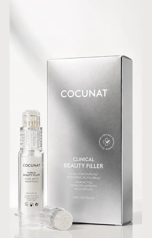 Envàs del sèrum facial Clinical Beauty Filler de COCUNAT de 5 ml amb el seu aplicador de microagulles buides